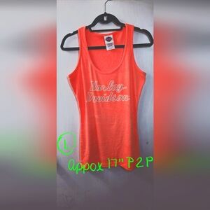 Harley-Davidson Women's Vibrant Tangerine Bling Tank Top